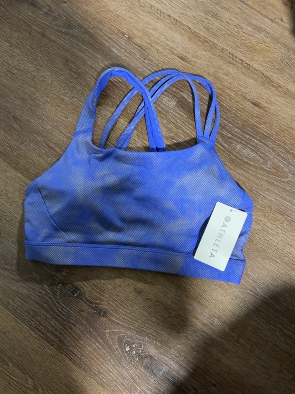 Athleta Purple Reflective Strappy Sports Bra